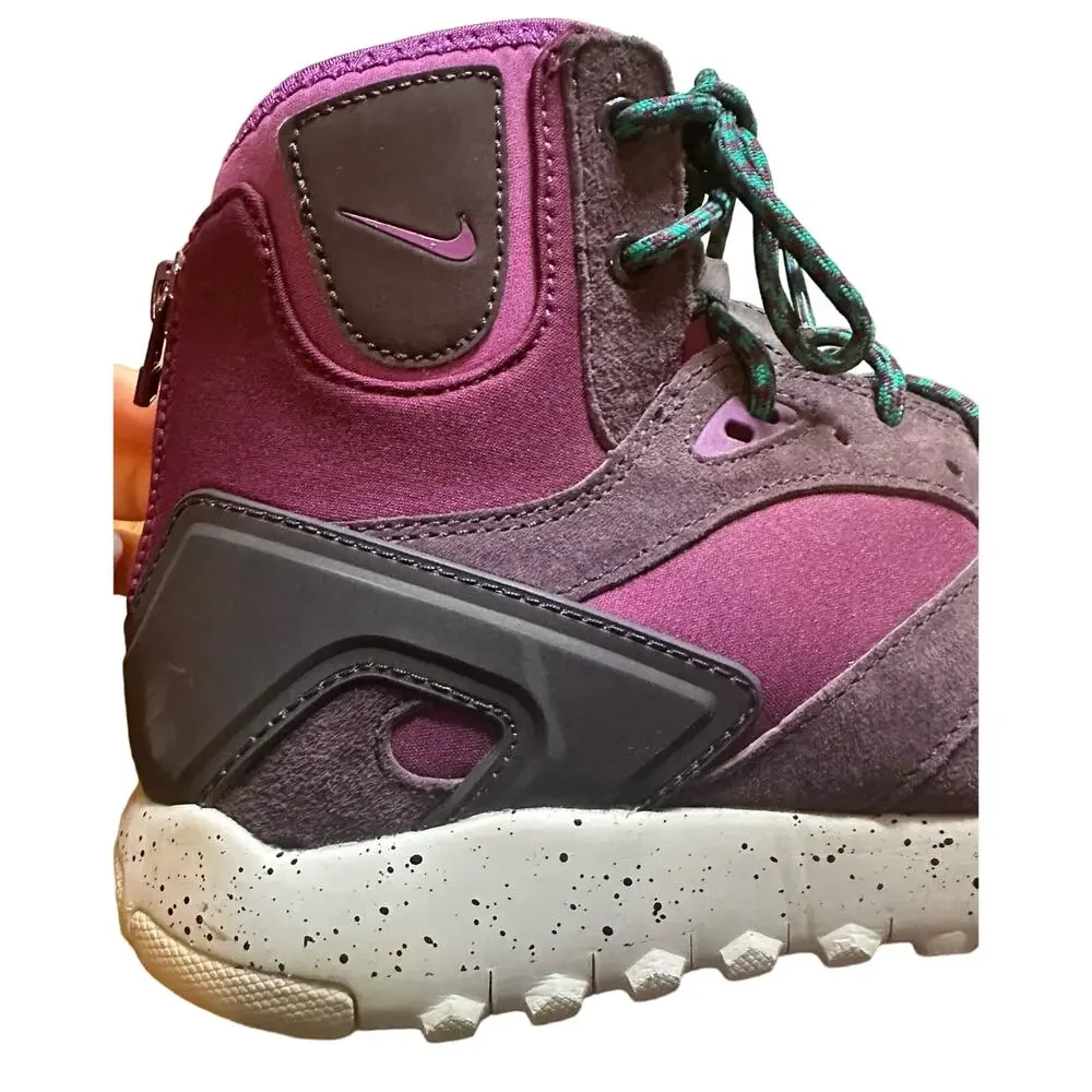 Nike Women’s Purple Koth Mid Hi Lace Up Shoes Rear Zip Size 9.5